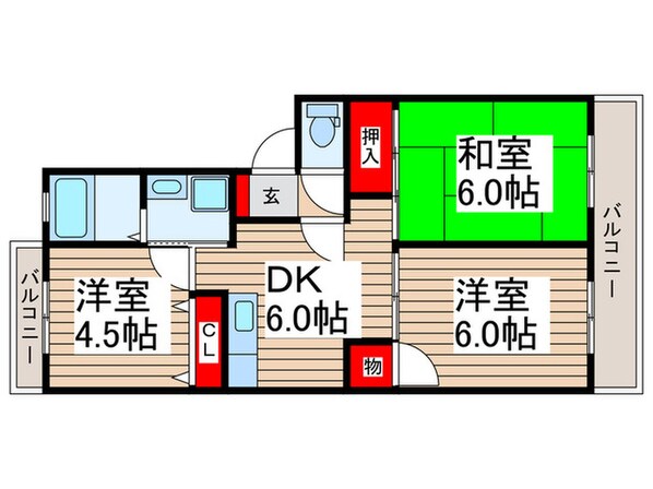 グリーンパークサイドの物件間取画像